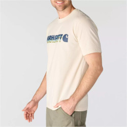 Tee shirt manches courtes Irvine Layered Logo blanc