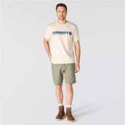 Tee shirt manches courtes Irvine Layered Logo blanc