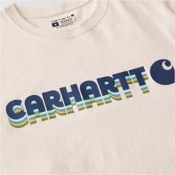 Tee shirt manches courtes Irvine Layered Logo blanc