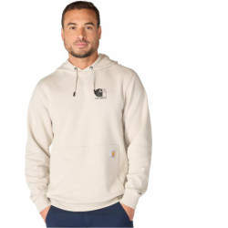 Sweat à capuche Force Logo beige