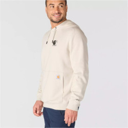 Sweat à capuche Force Logo beige