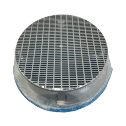 Grille ronde à persienne aluminium blanc Ø180 mm