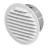Grille ronde à persienne aluminium blanc Ø180 mm
