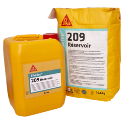Micro-mortier flexible d’imperméabilisation SIKATOP 209 RESERVOIR blanc kit de 36,1kg