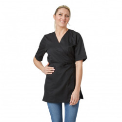 Kimono professionnel de l'ésthétique et de la coiffure noir PBV taille M-L