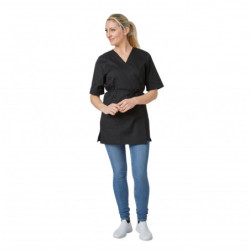 Kimono professionnel de l'ésthétique et de la coiffure noir PBV taille M-L
