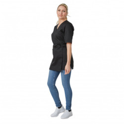 Kimono professionnel de l'ésthétique et de la coiffure noir PBV taille M-L