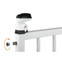 Serrure de sécurité enfant à double action Twist pour portillon de piscine pour tube de 40