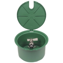 Bouche d'arrosage plastique à enterrer entrée Ø20x27mm sortie Ø20x27mm