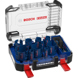 Coffret 11 Scies trépans EXPERT Carbure Matériaux de construction Ø20 à 76mm