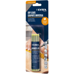 Mine pour porte mine télescopique Lyra Dry étui de 12 mines dureté 2B couleur graphite