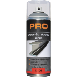 Aérosol apprêt Epoxy Gris mat K101 PRO haute protection anticorrosion - Bombe de 400 ml