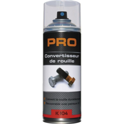 Convertisseur de rouille transparent K104 PRO pour supports métalliques - Bombe de 400 ml