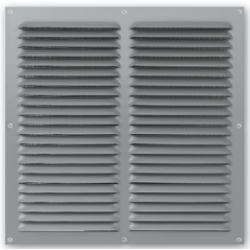 Grille de ventilation à persiennes intérieure et extérieure avec moustiquaire Alu
