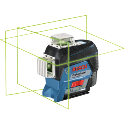 Niveau laser 3 lignes vertes 12V Bosch GLL 3-80 CG 30 mètres avec batterie support et L-Boxx