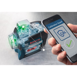 Niveau laser 3 lignes vertes 12V Bosch GLL 3-80 CG 30 mètres avec batterie support et L-Boxx