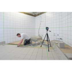 Niveau laser 3 lignes vertes 12V Bosch GLL 3-80 CG 30 mètres avec batterie support et L-Boxx