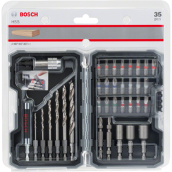 Coffret de vissage et forage 35 pièces - Embouts pour bois