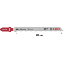 Lame de scie sauteuse pour plexiglas et polycarbonate T 101 A jeu de 5 lames