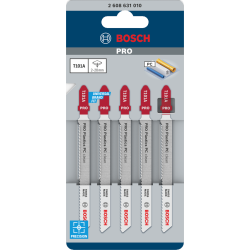 Lame de scie sauteuse pour plexiglas et polycarbonate T 101 A jeu de 5 lames