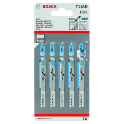 Lame de scie sauteuse pour métal T 118 B jeu de 5 lames