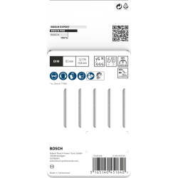 Lame scie sauteuse Bosch T 118 GFS Basic for Inox jeu de 5 lames