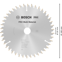 Lame de scie circulaire Bosch Multi Material 160x20 mm 42 dents
