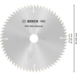 Lame scie circulaire Bosch multi-matériaux diamètre 235 mm alésage 30 mm 64 dents