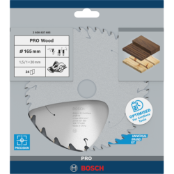 Lame de scie circulaire bois Bosch Standard for Wood 165 x 20 x 1,5 mm 24 dents