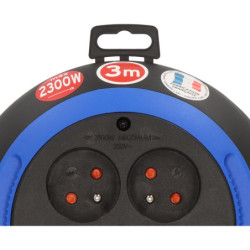 Enrouleur électrique Brennenstuhl domestique Design-Box câble 3m H05VV-F 3G1,0 bleu