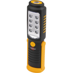 Lampe portable Brennenstuhl LED 8+1 à pile avec aimant et crochet