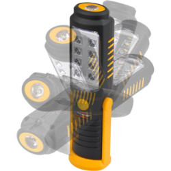 Lampe portable Brennenstuhl LED 8+1 à pile avec aimant et crochet