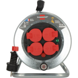 Enrouleur électrique Brennenstuhl Silver baby 4 prises 16A/230V 10 m H07RN-3G1,5