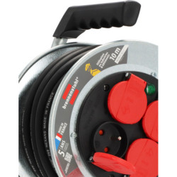 Enrouleur électrique Brennenstuhl Silver baby 4 prises 16A/230V 10 m H07RN-3G1,5