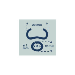 Agrafe Omega 20 pour fixation grillage - Edma - Acier galvanisé plastifié vert - Boîte de 200