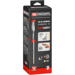 Tournevis Facom ATPJ6PB Protwist avec lames rondes - jeu de 6