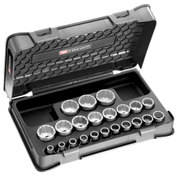Coffret à douilles 1/2 12 pans métriques de 22 pièces