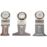 Ensemble 3 lames de scie plongeantes E-Cut Starlock bois pour outil oscillant multifonctions