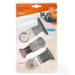 Ensemble 3 lames de scie plongeantes E-Cut Starlock bois pour outil oscillant multifonctions