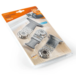 Ensemble 3 lames de scie plongeantes E-Cut Starlock bois pour outil oscillant multifonctions