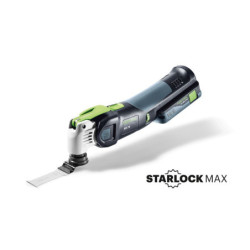 Outil oscillant Festool Vecturo OSC 18 Li 3,1 E-Compact avec une batterie BP 18 Li 3,1 C et chargeur