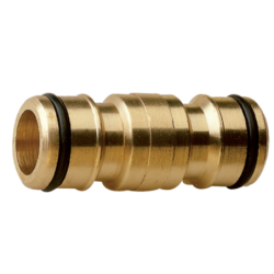 Raccord automatique pour tuyau arrosage - accoupleur double mâle droit 19 mm - Fitt - Laiton