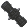 Raccord automatique tuyau arrosage - coupleur double mâle droit Ø 19 mm - Fitt - Plastique noir