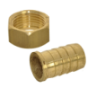 Raccord pompe eau - Embout femelle cannelé 6 pans 33/42 Écrou tournant - Ø 30 mm - Laiton