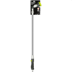 Fusil arrosoir télescopique réglable de 80 à 130 cm - 7 jets tête orientable - Bi matière noir
