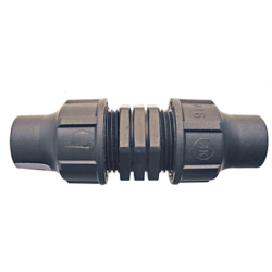 Raccord manchon à compression pour tuyau goutte à goutte - Ø 17 x 20 mm - Fitt - PE Noir