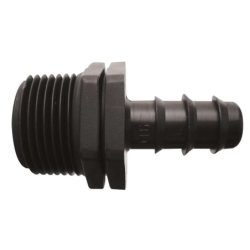 Raccord adaptateur - Mâle Ø 20/27 pour tuyau arrosage goutte à goutte Ø 16 mm - Lot de 2