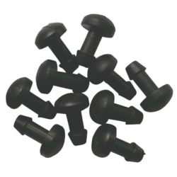 Raccord bouchon cannelé arrosage goutte à goutte Ø 4x6 mm- Fitt - Plastique noir - Lot de 10