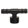 Raccord T cannelé Ø13x16 mm - Fitt - Sortie filetée Mâle 20/27 pour arrosage goutte à goutte