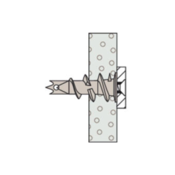 Cheville métallique pour carton-plâtre GKM-S 35 avec vis à tête bombée - boîte de 100